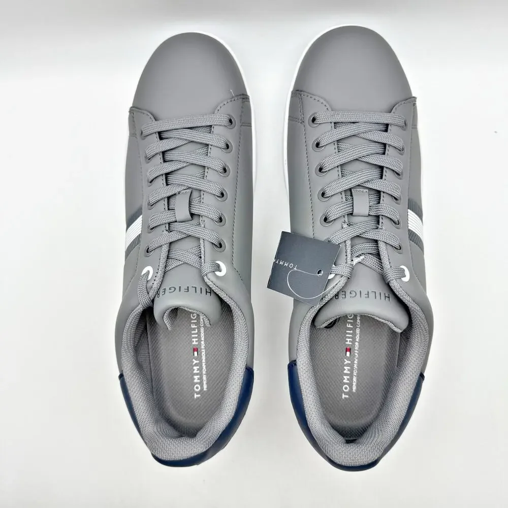 Tommy Hilfiger Mens Lampkin Flag Low Top Sneakers US 12 Grey  Cup-Sole NIB